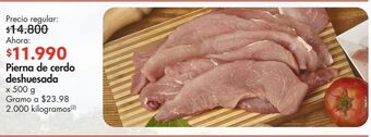 Metro Pierna de cerdo deshuesada x 500 g oferta