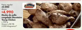 Metro Muslos de pollo congelado mountaire young chicken x 500 g oferta