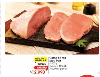 Metro Carne de res para freír x 500 g oferta