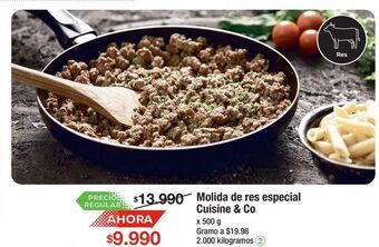 Jumbo Molida de res especial cuisine & co x 500 g oferta