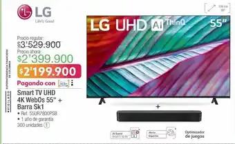 Jumbo Smart tv uhd 4k webos 55 + barra sk1 oferta