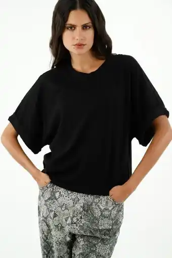 Tennis Camiseta oversize negra para mujer oferta