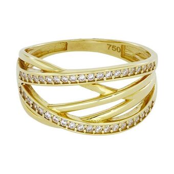 Kevin's Joyeros Anillo en oro amarillo de 18 kilates, con zircones oferta