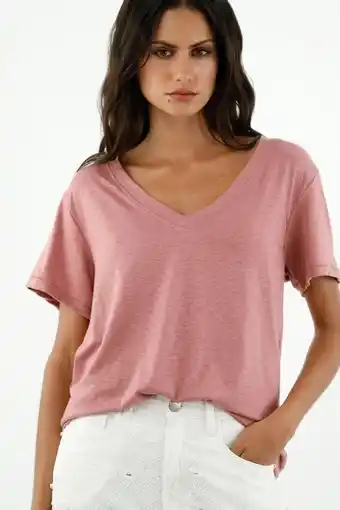 Tennis Camiseta con tela texturizada naranja para mujer oferta