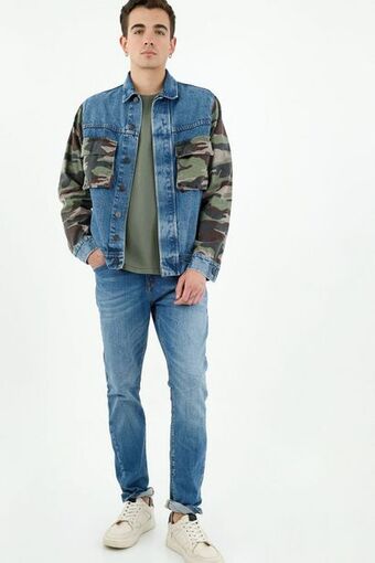 Tennis Chaqueta azul con bolsillos tipo cargo para hombre oferta