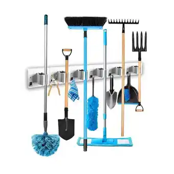 Olímpica Organizador de escobas, traperos porta escobas y colgador x6 oferta