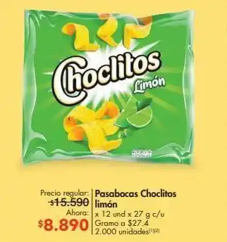 Metro Pasabocas choclitos limón x 12un x 27g oferta