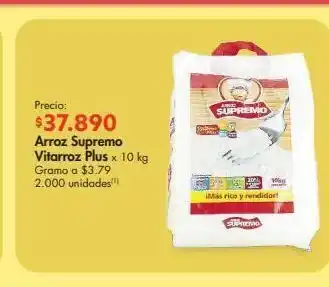 Metro Arroz supremo vitarroz plus x 10kg oferta