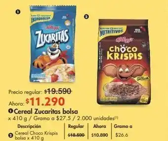 Metro Cereal zucaritas x 410g oferta