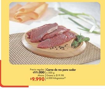 Metro Carne de res para sudar x 500g oferta