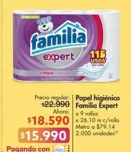 Metro Papel higiénico familia x 9 rollos oferta