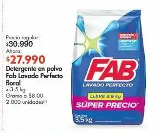 Metro Detergente en polvo fab x 3.5kg oferta