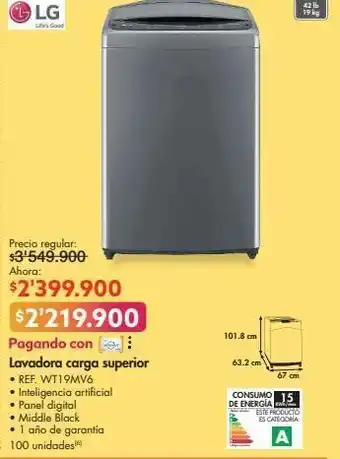 Metro Lavadora lg oferta