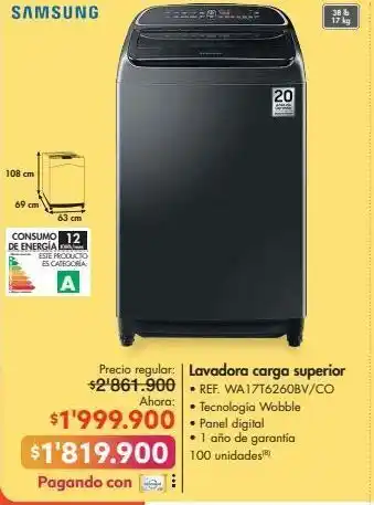 Metro Lavadora samsung oferta