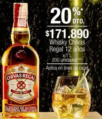 Jumbo Whisky chivas regal 12 años x 1l oferta