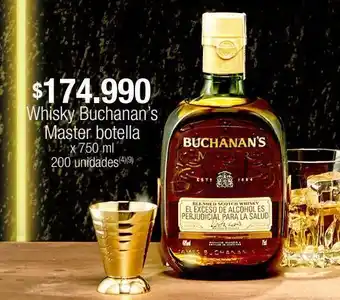 Jumbo Whisky buchanan´s master botella x 750ml oferta