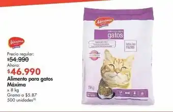 Metro Alimento para gatos máxima x 8kg oferta