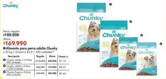Metro Alimento para perro adulto chunky oferta