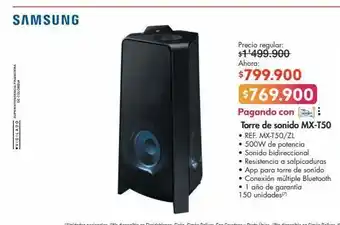 Metro Torre de sonido samsung oferta