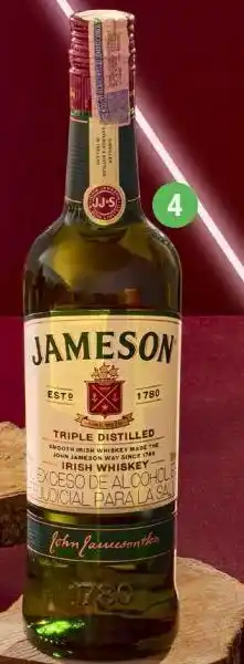 Whisky irlandés jameson botella x 700ml