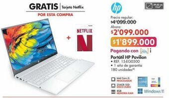 Metro Computador portátil hp oferta