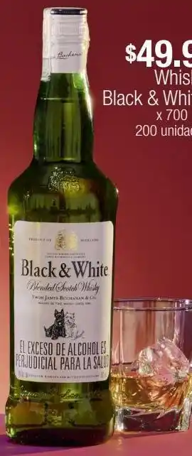Jumbo Whisky black & white botella x 700ml oferta
