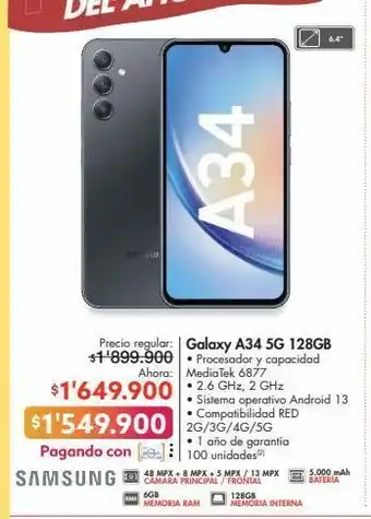 Metro Celular samsung galaxy a34 oferta