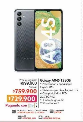 Metro Celular samsung galaxy a04s oferta