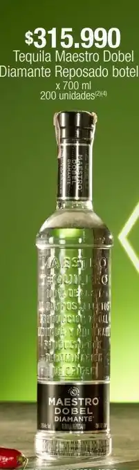 Jumbo Tequila maestro dobel diamante reposado botella x 700ml oferta