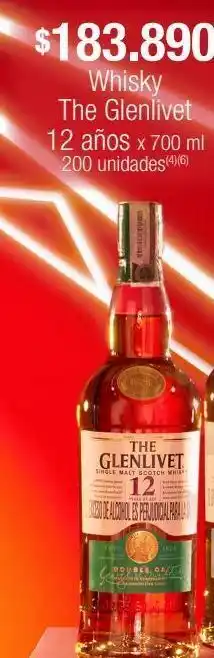Jumbo Whisky the glenlivet 12 años x 700ml oferta