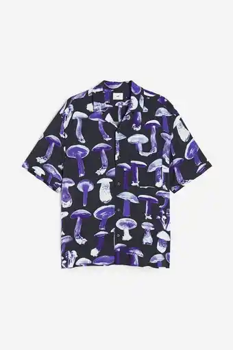 H&M Camisa resort estampada relaxed fit oferta