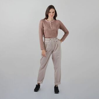 Fuera de Serie Pantalón tiro alto bota recta oferta