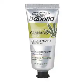 Droguerías Colsubsidio Babaria crema manos cannabis oferta