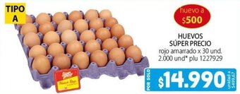 Colsubsidio HUEVOS SÚPER PRECIO rojo amarrado x 30 und. oferta