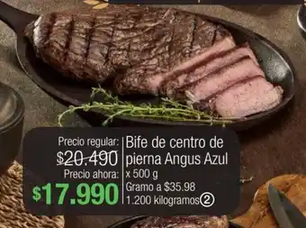 Jumbo Bife de centro de pierna Angus Azul x 500 g oferta