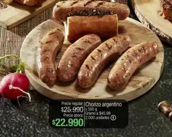 Jumbo Chorizo argentino x 500 g oferta