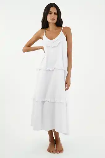 Tennis Vestido blanco con escote redondo para mujer oferta