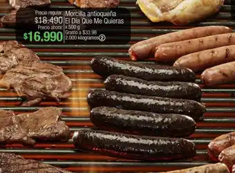 Jumbo Morcilla antioqueña El Día Que Me Quieras x 500 g oferta