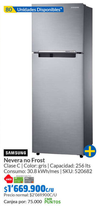 Homecenter SAMSUNG Nevera no Frost oferta