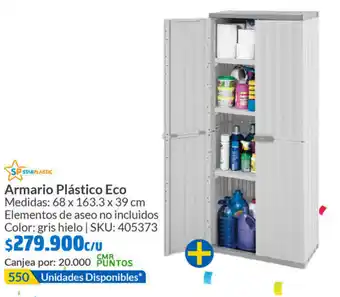 Homecenter STARPLASTIC Armario Plástico Eco Medidas: 68 x 163.3 x 39 cm oferta