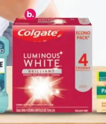 Éxito Crema dental luminous white x 4 unidades 300 ml. •Colgate oferta