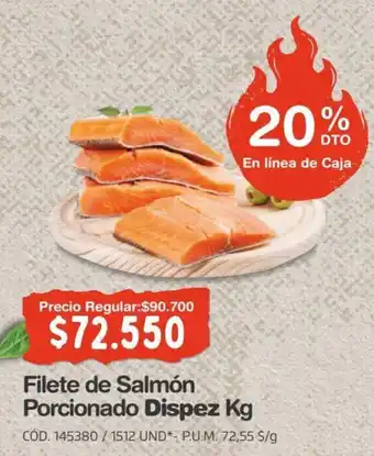 Makro Filete de Salmón Porcionado Dispez Kg oferta