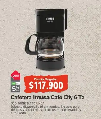 Makro Cafetera Imusa Cafe City 6 Tz oferta
