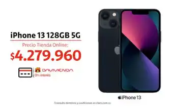 Claro iPhone 13 5G 128GB oferta