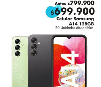 Mercaldas Celular Samsung A14 128GB oferta