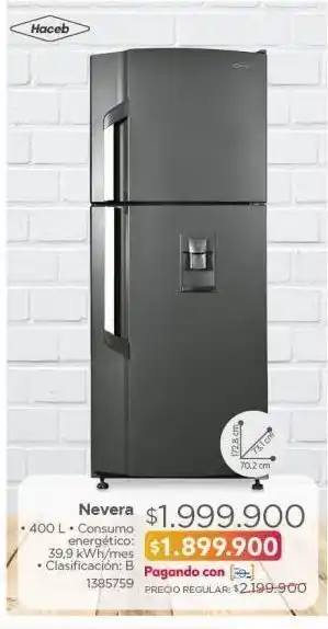 Easy Nevera haceb 400l oferta