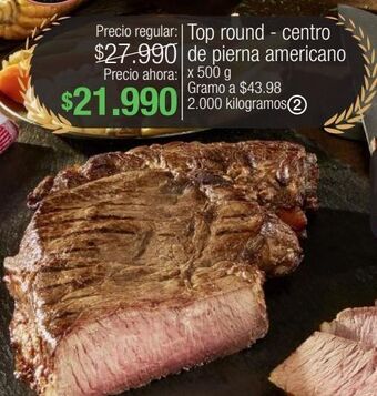 Jumbo Top round - centro de pierna americano x 500g oferta