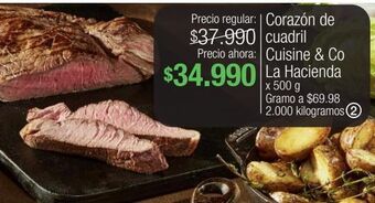 Jumbo Corazón de cuadril cuisine & co la hacienda x 500g oferta