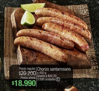 Jumbo Chorizo santarrosano x 450g oferta