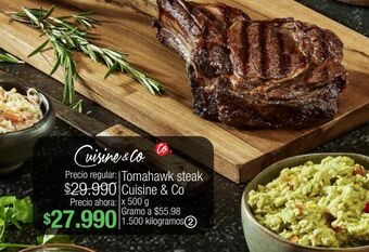 Jumbo Tomahawk steak cuisine & co x 500g oferta